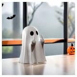 Halloween Ghost Figurine - Spooky Resin Statue, Cute Finger Ghost Ornaments, Perfect for Indoor & Porch Decor