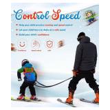 Toulite Ski Harness for Kids and Snowboard Harness Trainer Teach Your Child the Speed Control of Skiing and Snowboarding(Blue Orange)