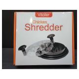 Vitoler Pro Chicken Shredder Tool, 10 8 Chicken Breast Shredder Tool Twist,Chicken Grinder withTransparent Lid,Ergonomic Handle,Non-Slip,Meat Shredder for Shredding Chicken Breast, Pork and Beef