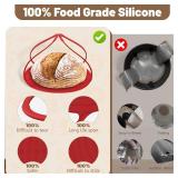 Silicone Bread Sling Dutch Oven - 2 PCS Reusable Non Stick Sourdough Sling,Bread Mat for Baking Supplies (Red & Blue)