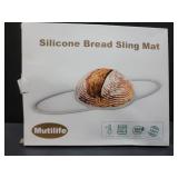 Silicone Bread Sling Dutch Oven - 2 PCS Reusable Non Stick Sourdough Sling,Bread Mat for Baking Supplies (Red & Blue)