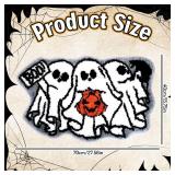Whaline Halloween Bath Rug Ghost Tufted Bath Mat Non Slip Bathroom Shower Rugs Front Door Mat Carpet Floor Rug for Home Kitchen Bedroom Porch Entryway
