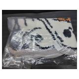 Whaline Halloween Bath Rug Ghost Tufted Bath Mat Non Slip Bathroom Shower Rugs Front Door Mat Carpet Floor Rug for Home Kitchen Bedroom Porch Entryway