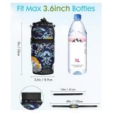 Under 32 oz Water Bottle Holder Bag with Strap - Crossbody & Woven Handle Sling for Carrier Walking with Phone Pocket