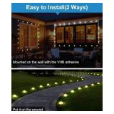Solar Christmas Ground Lights Outdoor, 30 LED 40Ft Pathway Lights with Remote,Solar Garden Light Landscape Lighting for Patio Pathway Lawn Yard Deck Driveway Walkway Driveway Light (Warm White)