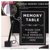 Funeral Guest Book for Memorial Service Black Gold Stamping Hardcover in Loving Memory Guestbook for Celebration of Life Honoring Loved Ones Funeral Guest Sign in Book with Table Sign Pen,Photo Frame