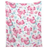 Axolotls Throw Blanket, Axolotls Blanket Gifts, Ultra Soft Lightweight Flannel Blankets Warm Fuzzy Cozy Plush Blankets for Couch Sofa Bed Living Room,Kids Size-40"x50"