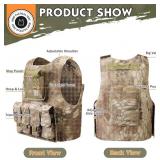 Kids Tactical Vest Youth Army Costume for Boys Girls 8 10 12 14 Outdoor Airsoft Game Multicolor