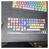 COOMICKEY PBT Keycaps 130 Keys Dye-Sublimation Keycap XDA Profile Rainbow Gradient Keycap Cute Keycaps for Cherry Gateron MX Switches Mechanical Keyboards