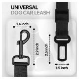 Thickened Dog Seat Belt for Car, 3 Pack Set Retractable Dog Car Leash Adjustable Dog Seat Belt for Vehicle Nylon Pet Safety Seat Belts Heavy Duty & Elastic,Seat Belt for Large Dogs in Car, Black