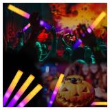 12 Pcs LED Glow Sticks Bulk Halloween Foam Stick Glow with 3 Modes in Dark Party Supply Flashing Effect Vintage LED Decor Reusable Light for Party Wedding Birthday Concert Halloween Christmas