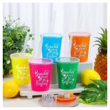 Yungyan 30 Pack Girls Trip Cups 16 oz Besties Beach Party Favor Tumblers Besties Weekend Cups with Lid and Straw Women Matching Summer Vacation Party Gift Bachelorette Bridal Showers Favors