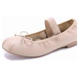 Athlefit Ballet Flats Shoes for Women Mary Jane Flats Bow Dressy Comfortable Round Toe Slip On Ballerina Flat Shoes Size 10