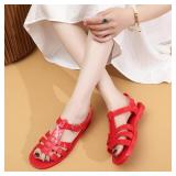 Toddler Sandals Jelly Shoes Girls Unisex Boy Flat Retro Slides Clear Kids Water Slippers Slingback Summer Beach Size 8 Adjustable Buckle Glitter Dress Soft