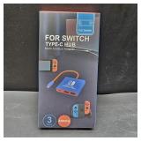 Switch Dock Switch Docking Station for Nintendo, Portable Switch TV Adapter Support 4K/60HZ Switch TV Mode Compatible Steam Deck/Switch OLED, Travel Dock with HDMI2.0 USB3.0 Port, Not Support Switch 2