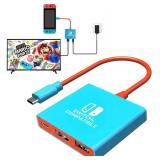 Switch Dock Switch Docking Station for Nintendo, Portable Switch TV Adapter Support 4K/60HZ Switch TV Mode Compatible Steam Deck/Switch OLED, Travel Dock with HDMI2.0 USB3.0 Port, Not Support Switch 2