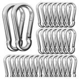 M4 30PCS Small Carabiner Clips, 1.57 Inch Spring Snap Hooks, Heavy Duty Locking Carabiners for Keychains, Camping, Hiking, Climbing, Fishing, and Outdoor Activities