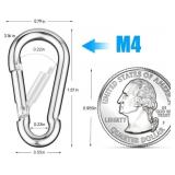 M4 30PCS Small Carabiner Clips, 1.57 Inch Spring Snap Hooks, Heavy Duty Locking Carabiners for Keychains, Camping, Hiking, Climbing, Fishing, and Outdoor Activities