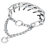 Prong Collars for Dogs, No Pull Dog Collar, Dog Training Collar for Large Medium Small Dogs, Stainless Steel Adjustable with Comfort Rubber Tips (M/L(18-23" Neck, 3.00mm))