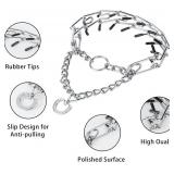 Prong Collars for Dogs, No Pull Dog Collar, Dog Training Collar for Large Medium Small Dogs, Stainless Steel Adjustable with Comfort Rubber Tips (M/L(18-23" Neck, 3.00mm))