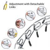 Prong Collars for Dogs, No Pull Dog Collar, Dog Training Collar for Large Medium Small Dogs, Stainless Steel Adjustable with Comfort Rubber Tips (M/L(18-23" Neck, 3.00mm))