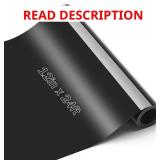 Heat Transfer Vinyl Rolls, 12" x 10ft HTV Iron on Vinyl for Shirts, Compatible with All Cutting Machine, Easy to Cut & Weed(Black) Size 12" X 10 