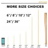 BETESINE 6.3mm Thick Bamboo Marshmallow Roasting Sticks, 30 Inch Extra Long Wooden S