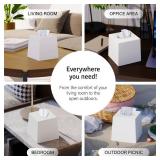 Creative Scents Elegant Tissue Box Cover Square - Premium 2 Pack Tissue Holder for Facial Tissues, Perfect for Home, Office, and Bathroom D cor, Easy to Refill and Clean (5.5" x 5.5" x 5.6")