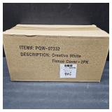 Creative Scents Elegant Tissue Box Cover Square - Premium 2 Pack Tissue Holder for Facial Tissues, Perfect for Home, Office, and Bathroom D cor, Easy to Refill and Clean (5.5" x 5.5" x 5.6")