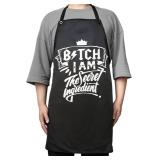 JOYPLUS Aprons Birthday Gifts for Women,Men,Brother, Husband,Standard Size Aprons and Grilling BBQ Chef Apron Color Tan