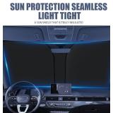 1 Pack Car Windshield Sunshade for Blocking UV Ray, Keep Your Car Cool, 55.9" x 31.4" Foldable Reflective Universal Vehicle Insulation Window Shade for Truck SUV Car (Painted Silver)