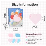 PrintGuru Large Gift Bags with Tissue Paper and Gift Tags, 4 Pack Assorted Gift Bags for Birthdays, Baby Shower, Wedding, Holidays, Party Favor, 10.2 W x 12.6 H x 4.9 D, Flowers and Rainbow Design