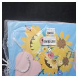 PrintGuru Large Gift Bags with Tissue Paper and Gift Tags, 4 Pack Assorted Gift Bags for Birthdays, Baby Shower, Wedding, Holidays, Party Favor, 10.2 W x 12.6 H x 4.9 D, Flowers and Rainbow Design