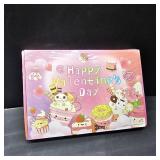 Valentines Day Gifts for Kids - 24 Valentines Ice Cream Butter Slime Card Bulk - Valentine Exchange Cards for Girls Boys School Class Classroom Party Favors Age 3 Year and Up