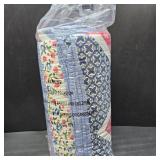 TEXSTEAD Quilt Set Queen Size Floral Patchwork Quilted, Soft Comforter Set Bedding Sets, Coverlet Bedspread Decorative Quilts with 2 Pillow Shams, (90"x90", 2 Pieces)