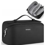 GAGAKU Large Travel Makeup Bag for Women Waterproof - Cosmetic Toiletry Organizer, Makeup Pouch for Girls - Color Black