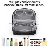 GAGAKU Large Travel Makeup Bag for Women Waterproof - Cosmetic Toiletry Organizer, Makeup Pouch for Girls - Color Black