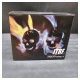 Fire Pit Skull   Metal Human Skull Fire Log for Fireplaces, Fire Pits & Campfires, Creepy Halloween Decor, Reusable Indoor & Outdoor Accessory