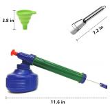 6-Piece Household Garden Duster Powder Duster diatomite applicator and Spreader Includes 2 dusters, 2 Stainless Steel Shovels and 2 Folding funnels. (Green)