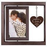 Lucky to Be in Love with My Best Friend Rotating Picture Frame, Couple Picture Frame, Christmas Anniversary Birthday Gifts for Girlfriend Boyfriend, Couples Picture Photo Frame for 4x6 Photos