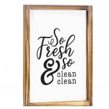 So Fresh and So Clean Sign 11x16 Inch Farmhouse Bathroom Decor Wall So Fresh So Clean Wall Art Small Bathroom Sign Rustic Farmhouse Bathr