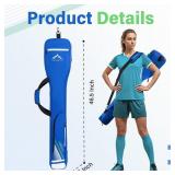 Himal Outdoors Lacrosse Stick Bag with 2 Sticks Holder, Oxford Lacrosse Bag for Men and Women, Zipper Pocket & Cooler Pouch and Padded Handle Strap Color is Black