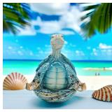 VVGIFTS Sea Turtle Meditation Yoga Decor, Garden Figurine Sea Turtle Meditating Coastal Beach Decorations, Zen Yoga Resin Statue for Home Office Decorations (Put The Palm Separate)
