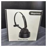 Bluetooth Headset, Wireless Headset with Upgraded Microphone AI Noise Canceling, On Ear Bluetooth Headset with USB Dongle for Office Call Center Skype Zoom Meeting Online Class Trucker