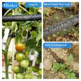 Flat Soaker Hose 75 FT for Garden Beds, 75Ft 1/2" Linkable Consistent Drip Irrigation Hose Save 80% Water, Leakproof Heavy Duty Double Layer Sprinkler Hose