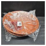 Lot of 2, Hanging Bird Bath for Outside, Hanging Bird Water Feeder for Outdoor, Birdbath Bowl, Birdbaths for Outdoors Balcony Window Backyard Garden, Small Large Wild Birdfeeder Tray (12", Terracotta)