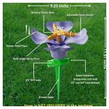 Rotating Flower Garden Sprinkler for Yard, Adjustable Spray Modes, Large Area Coverage, Easy Hose Connection, Red, Purple