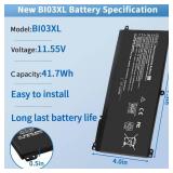Laptop BI03XL ON03XL 844203-850 844203-855 BIO3X Battery for HP Pavilion X360 13-U M3-U m3-u001dx m3-u103dx 13-u003la Stream 14-AX 14-ax010wm 14-ax020wm 14-ax030wm 14-ax040wm 915230-541 Bateria