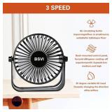 Desk Fan Portable, Personal Mini Desktop 3 Speeds Quiet Small Table Fan with Cable USB Powered for Home Office Study reading Bedroom Indoor Car Outdoor Travel