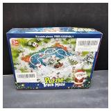 Puzzle Racer Kids Car Track Set for 2 3 4 5 Year Old Boys and Girls, Themed Educational Puzzles Racers Tracks with Electric Vehicles for 3 Childrens (Christmas Theme)